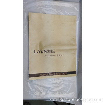 CMYK Printed handbag packaging kraft paper ziplock bag